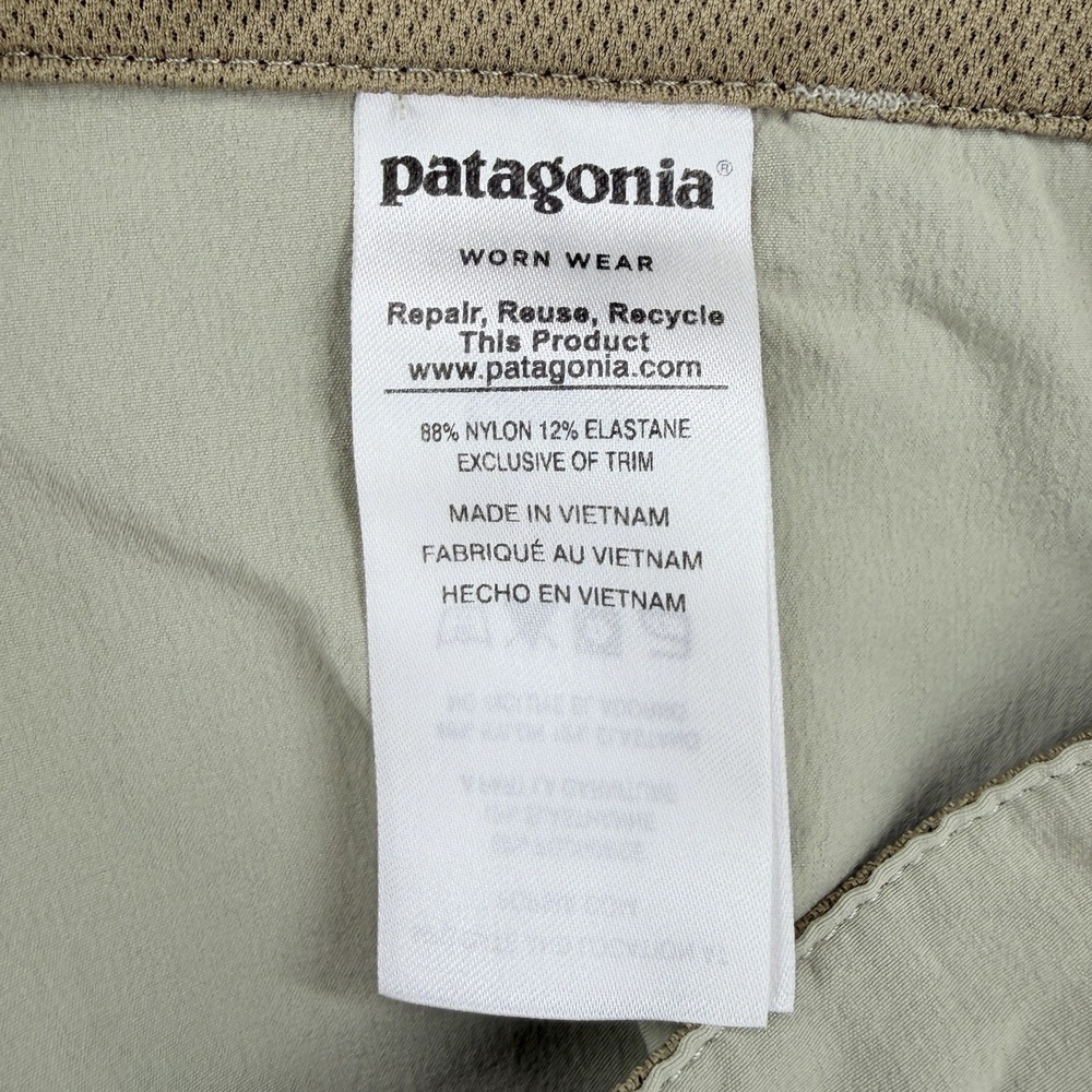 Patagonia Skyline Traveler Shorts Women Size 6 Beige Nylon Hiking DWR Stretch - Picture 6 of 10